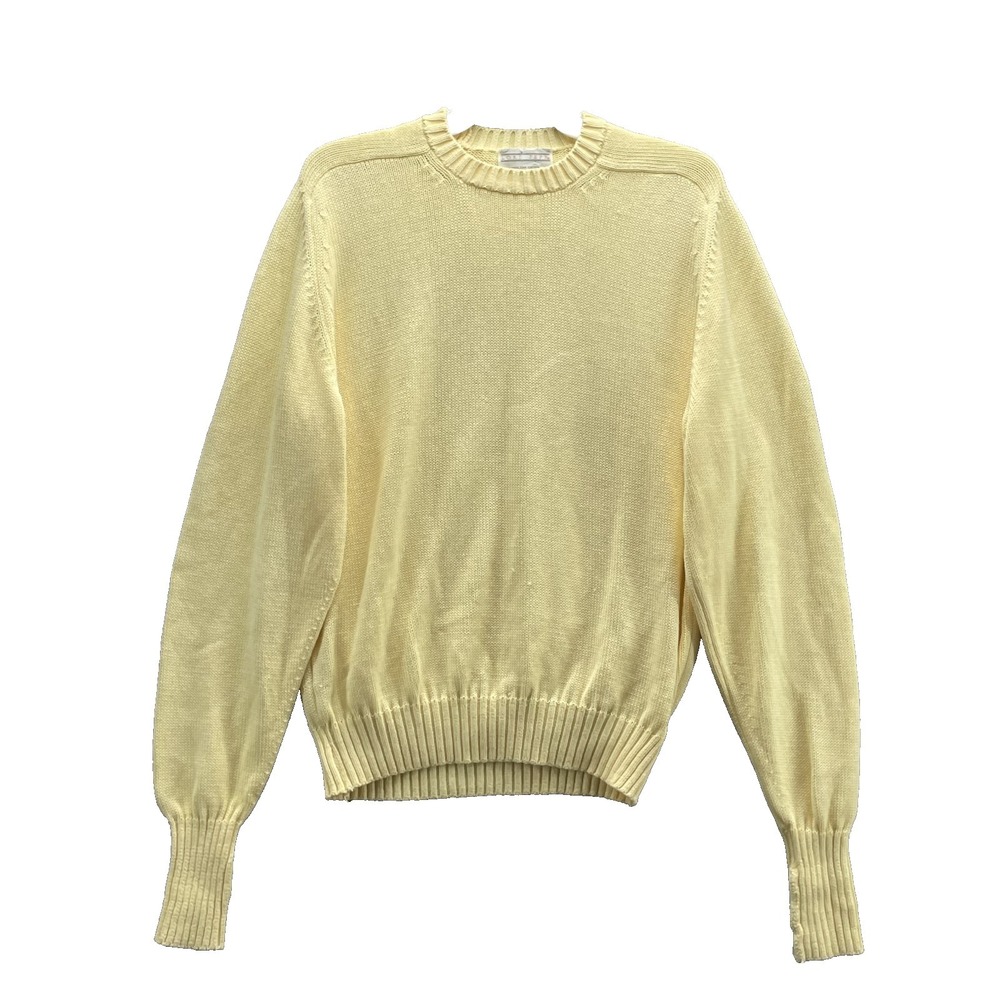 Vintage Lord Jeff Knit Sweater Men XL Butter Yellow Preppy Academia 90's Classic